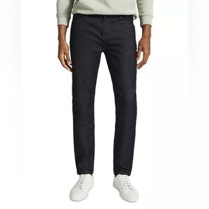 REISS Car Slim Fit Jersey Stretch Jeans in Blue Sz 32 Denim